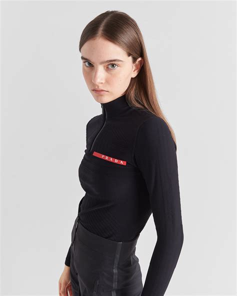 prada technical knit sweater|prada turtleneck sweater.